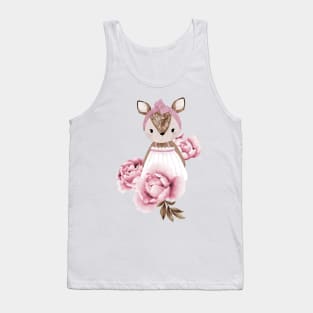 Deer Peony Tank Top